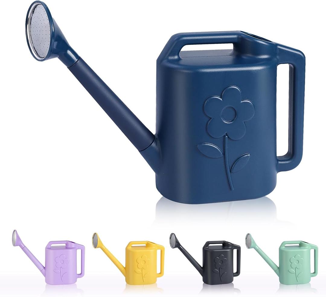 2.8L Watering Can for Indoor Plants, Garden Watering Cans for Outdoor Plant House Flower, Modern Plant Watering Can Large Long Spout with Sprinkler Head