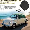 Car Front Bumper Grille Tow Eye Cover Hook Cap Compatible with Volkswagen Beetle 2012-2017,fit for Volkswagen Beetle Cabriolet 2013-2017 Replacement 5C5807241A