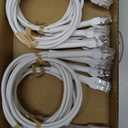 Everest Ultra Slim Cat6a Ethernet Patch Cables 2ft (10-Pack) White - 10GB Cat 6a Patch Cable - Bendable, Flexible & Thin Ethernet Cable - Space Saving 32AWG 550MHZ Cat6a Cables - 100% Copper Wires