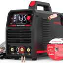 YESWELDER 135Amp MIG Welder,110V Flux Core Welder Flux Core MIG/Lift TIG/Stick 3-in-1 Large LED Digital Display Welding Machine IGBT Inverter Welder( CUT-55DS  PRO)