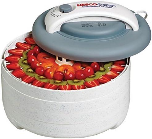 Nesco Snackmaster Encore Food Dehydrator 500 W 4 Trays Gray, Gray & White