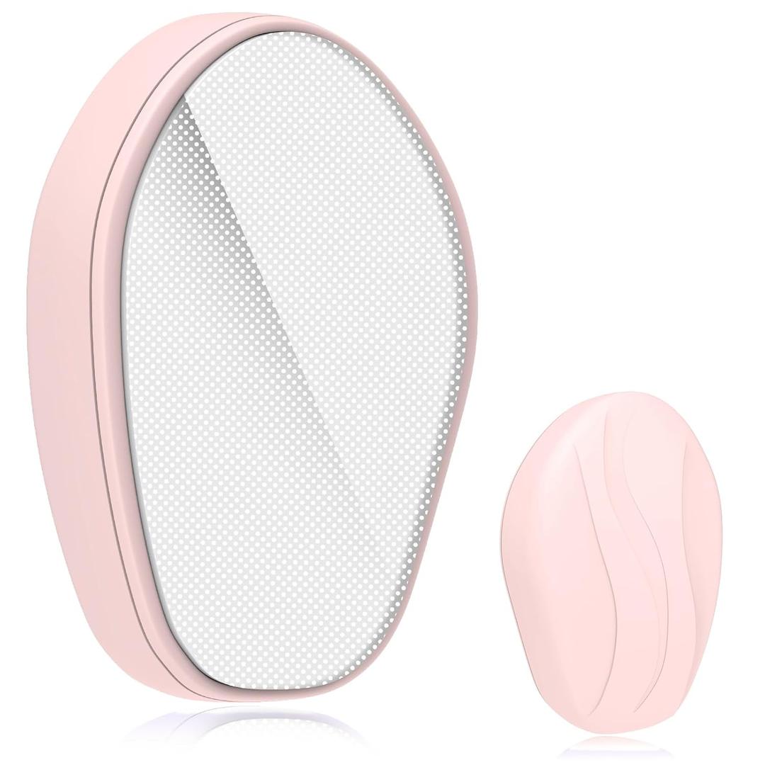 Crystal Hair Eraser for Women and Men, Reusable Crystal Hair Remover Magic Painless Exfoliation Hair Removal Tool, Magic Hair Eraser for Back Arms Legs (Pink)