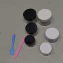 Premium Travel Size Containers for Toiletries, 3 Size 0.35/0.5/1 OZ Small Cosmetic Jars for Makeup Face Creams Lotion Moisturizer, 6 Pieces Jars with 2 Pieces Mini Spatulas