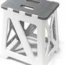 Folding Shower Stool - Foldable & Anti-Slip Shower Chair for Inside Shower - 330lbs Safety Waterproof Plastic Fold Up Shower Seat - Portable Travel Compact Bath Bench for Elderly, Handicap & Disabled, 11"D x 13.4"W x 15.7"H