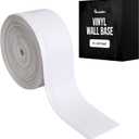 Baseboard Trim, Vinyl Baseboard Molding 4 Inch, Rubber Molding Trim, Cove Base, 4IN x 60FT Roll, White, Base Boards For Walls, Flexible Floor Moulding, Skirting Covers For Wall, Garage, Bathroom