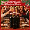 Nuenen 100 Pcs Mini Santa Hats 2.4x4.7 Inch Christmas Mini Elf Hats for Crafts Gifts Wine Bottle Xmas Party Table Decorations