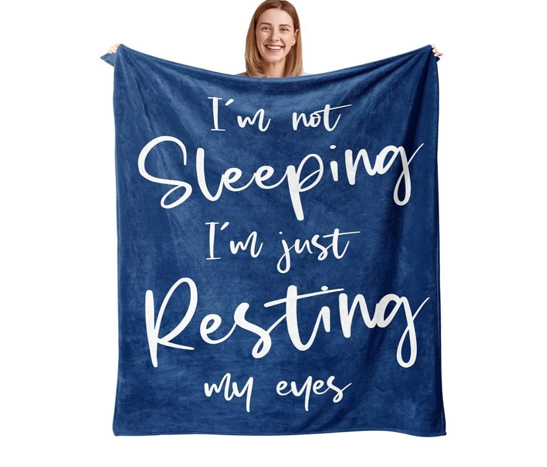 Julazy Birthday Gifts for Men, Dad, Husband Blanket 50"X60", Fathers Gifts from Daughter Son-Gift for Grandpa Brother, Gag Gifts for Men Women