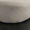 LUE BONA Vanity Stool, White Vanity Stools for Makeup Room, Round Ottoman Foot Stool, Velvet Footrest Vanity Chair for Bathroom Vanity, Bedroom, Living Room, Entryway, Offices