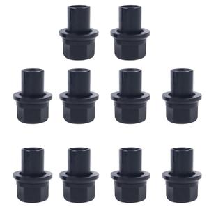 10 Pack Two-Piece 28mm Sleeve Wheel Lug Nuts Fit for Heavy Duty Semi Trucks with Hub Piloted Steel Dual Alcoa Aluminum Wheels, M22x1.5 Flanged, 33mm Hex, 26mm Bolt Hole, Black, Torque 450-500 ft-lbs