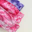 Infant Baby Boys Girls 3 Pack Footless Rompers Long Sleeve Tie Dye Zip-up Jumpsuit Fall Clothes 3pcs Outfit Set (Pink, 0-3 Months)