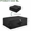 Portable Travel Litter Box for Cats, Foldable Cat Litter Box with Zipped Lid - Waterproof & Leak-Proof Collapsible Tray for Car, Hotel, Camping