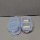 4 Pack Stainless Steel Snack Containers, 2 Compartment Reusable Metal Snack Boxes Containers with Leak-Proof Lids, Compact Lunch Box Food Storage Container