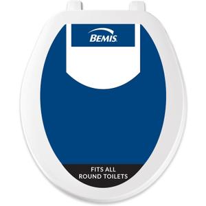 Bemis 70 Durable Plastic Toilet Seat, Round, White