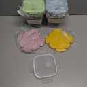 Glass Soup Containers with Lids 32oz - Borosilicate Glass Storage Containers 4 Cup, Freezer to Microwave Safe, Airtight Leak Proof, Square Meal Prep Containers for Lunch Travel- 4 Pack (Multicolor)