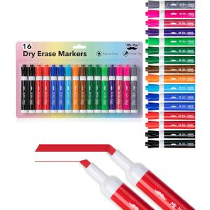 Mr. Pen- Dry Erase Markers, 16 Pack, Assorted Colors, Low Odor Ink, Chisel Tip, White Board Markers Dry Erase, Ideal for Classroom, Back to School Supplies, Teachers, Office, Whiteboard & Home
