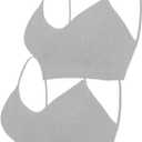 2-6PCS Women's V-Neck Padded Seamless Straps Bralette, Everyday Basic Sleeping Bra, Sports Bras for Women, Sports Bra S-M