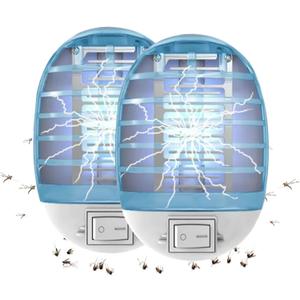 Bug Zapper Indoor,Fly Traps,Flying Insects,Electronic Insect Killer Fly Insect Trap Plug-in Mosquitoes Killer Mosquito Zapper with Blue Lights for Living Room,Kitchen,Bedroom,Office(2Packs)