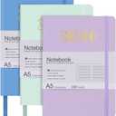 3 Pack Lined Notebook Set, Professional A5 Notebook for Adults on Work & Note Taking, 240 Pages Notebook with waterproof Cover