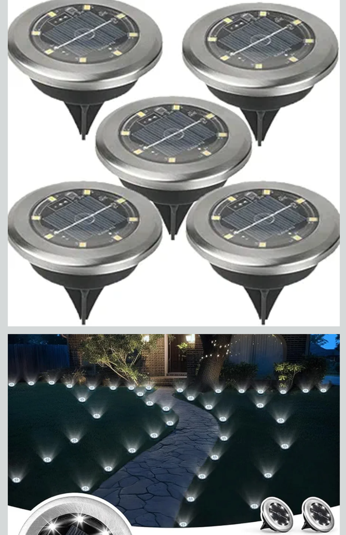 PATIOWIN Mini Solar Ground Lights, 12 Pack