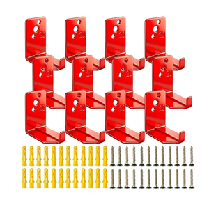 12Pack Fire Extinguisher Mount Bracket, Universal Fire Extinguisher Holder up to 20 Lb, Extinguisher Wall Hook Hanger Suit for Office/Factory/Home