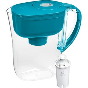 Brita Metro Water Filter Pitcher with SmartLight Change Indicator, BPA-Free, Replaces 1,800 Plastic Water Bottles a Year, Lasts Two Months, Includes 1 Filter, Small - 6-Cup Capacity, Turquoise