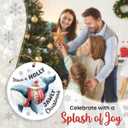 6 x Whale Christmas Ornament 2025 - Xmas Ornaments as Whale Gifts for Women, Animal Ornaments for Christmas Tree Decorations, Sea Animal Lover Gifts for Women Men Coworker Friend Family