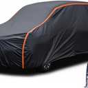 Super Lightweight Mini Van Cover,Large Car Cover Waterproof All Weather RainUV Protection Full Exterior Covers Fit Van up to 216Lx72 Wx72 H (Size 19: MiniVan 1 (Under 217"), Black(Air Pro))