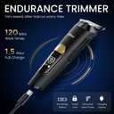 Ufree 3-in-1 Beard Trimmer Kit, Men's Electric Shaver Razor for Mustache Body Nose Facial Hair, Professional Hair Trimmer, Rechargeable Clippers, Waterproof Beard Grooming, Birthday Gifts for Men (Black)