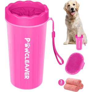 dog paw cleaner big pink (Large, Pink)