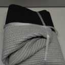 Large Blanket Basket for Organizing, 65L Closet Organizers and Storage Bins Box for Shelves Woven Rope Storage Baskets, Living Room, Bedroom, Dorm, Laundry room (Black&Light Grey)