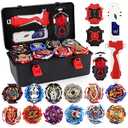 Daoyehsy Battling Top Burst Launcher Game Set, 12 Spinning Tops Gyros 3 Launchers with Storage Box Great Birthday Present for Boys Age 6 8 10+