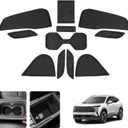 LUWU Center Console Liners Mats Compatible with 2025 2026 Kicks Accessories Cup Holder Inserts Mats Non-Slip Anti-dust Door Pocket Liners Mat 2025 2026 Kicks S/SV/SR Accessories 11PCS (Black)
