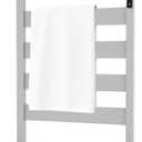 Freestanding Towel Warmer 5-Bar Heated Towel Rack with Timer & Adjustable Temperature, Space Aluminum, Rust-Resistant, Fast Heating in About 10 Minutes for Bathroom & Spa,Matte White