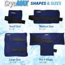 CryoMAX Reusable Cold Pack - 8-Hour Long-Lasting Cold Therapy Ice Pack, Adjustable Wearable Compress Straps, Best for Pain Relief, Injuries, Hip Surgery Swelling, and Migraines - T-Shape (1 Count)