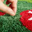 Cute Believe Christmas Bathroom Rugs Bath Mat Non Slip Washable, Green Grinch Reindeer Fun Xmas 2x3 Throw Area Rugs for Kitchen Entryway Bedroom, Holiday Winter Festive Seasonal Indoor Door Mat