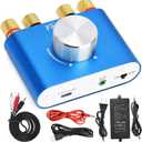 Facmogu F900S 160W Mini Bluetooth 5.0 Power Amplifier, 2 Channel 80Wx2 Stereo Hi-Fi Digital Amp, Portable Wireless Audio Receiver Sound Speaker Amplifer, AUX/USB/Bluetooth Input & 12V Power Supply