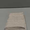 Valea Home Chenile Stripe Linen Valance for Kitchen Rod Pocket Rustic Farmhouse Window Curtain Valances 18 inch Length for Bathroom Living Room, Natural, 1 Panel