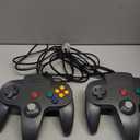 Classic 64 Wired Controller Joystick for N64 Game System N64 Console (2Packs, Black)