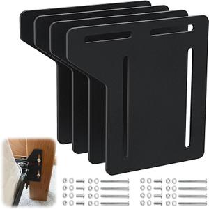 Headboard Adapter Kit, 4 PCS Headboard Brackets for Metal Bed Frame, Full to Queen Conversion Kit