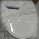 Hibbent Premium Elongated Toilet Seat with Cover(Oval) Quiet Close, One-Click to Quick Release, Easy Installation Never Loosen Hinge, Slow Close Toilet Seat and Cover, Easy Cleaning-White Color