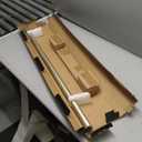 ILAISIHOME 1-1/8 Inch Diameter Champagne Gold Curtain Rod with Geometric Faceted Finials, 36-72'' Telescoping Single Curtain Rods for window width 24-68 inch, 1 pack