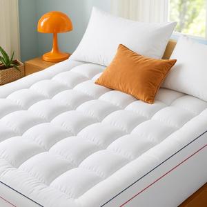 Bedsure Twin Mattress Topper, 900GSM Thick Soft Pillow Top Mattress Topper with Deep Pocket up to 6-21 Inches Mattress, Quilted Fitted Breathable Bed Pad Cover, White
