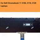 00D2DT, 0G6FD2 Replacement US Keyboard for Dell Chromebook 11 3100, 3110, 3120 Series, Black, with Power Key