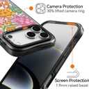 for iPhone 17 Pro Max Case Cute - Military-Grade 20 ft Drop Protection Shockproof Phone Case - Funny Passion Flower Design (6.9") Black