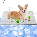 Dog Cooling Mat Self Coolings Foldable Cooling Pad for Dog in Summer Coolings Mat for Dogs and Cats Machine Washable (Rectangle,Grey, Large-48 L x 28" W)