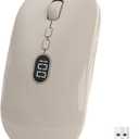MAGIC-REFINER X1 Wireless Computer Mouse for Laptop with Battery Level Visible, 2.4G Portable Ultra Slim USB Mouse, Silent Click 1600 DPI for Windows/Mac/PC/Office
