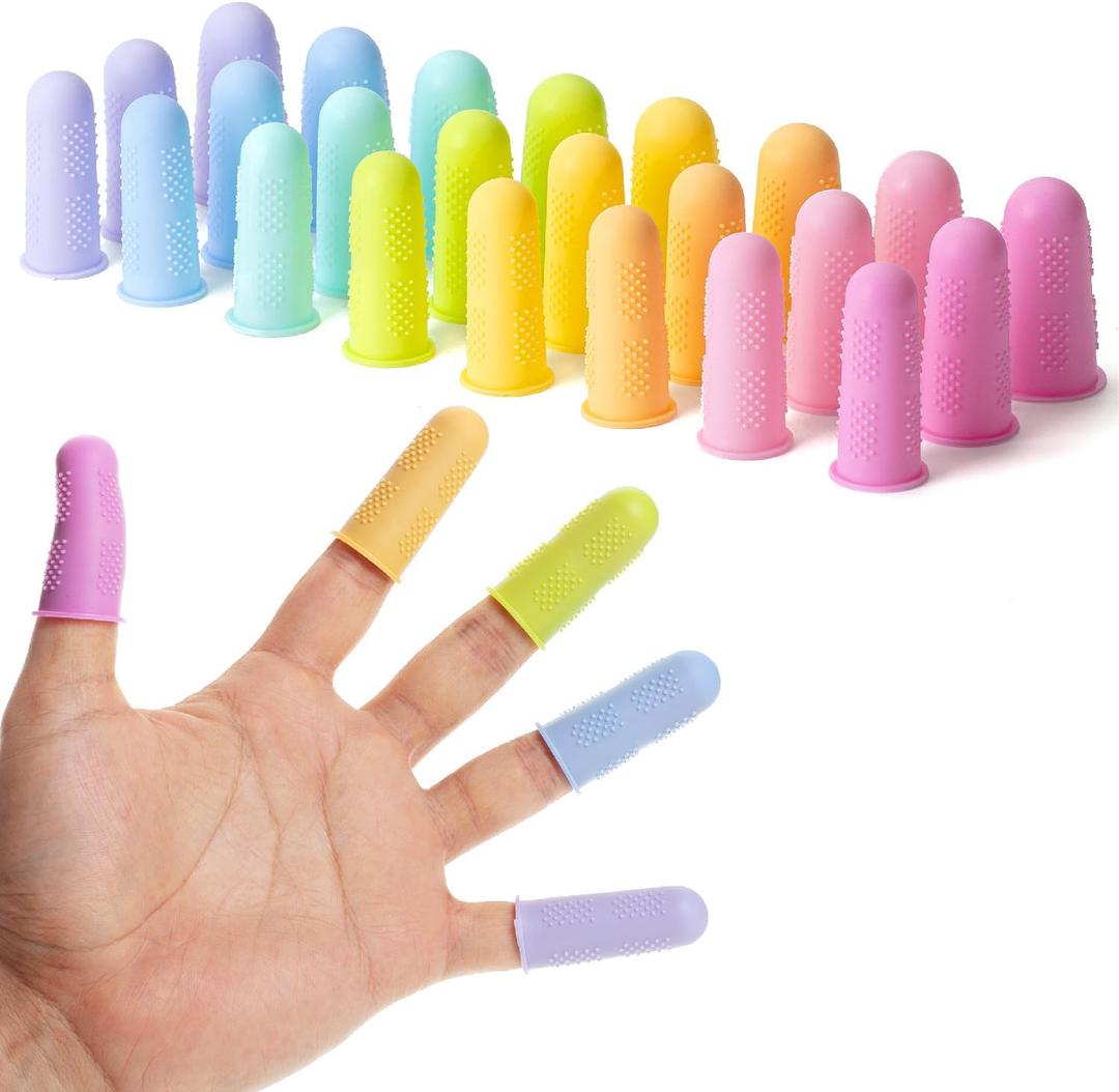 Mr. Pen Hot Glue Gun Silicone Finger Protectors, 24 pcs, Pastel Colors Finger Tips and Grip