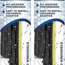 Rain-X Latitude 2-in-1 Wiper Blades, 24 Inch | Water Repellent | Pack of 2 | Automotive Replacement