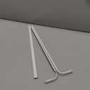 Yafa Home Fashion Heavy Duty Single Standard Adjustable Curtain Rod Hardware Included, Projection distance from the wall 2.5 inches(White, 26"-48")