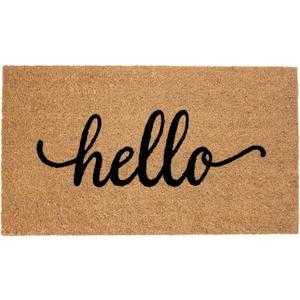 Hello Coir Doormat - 17x30 Inches Durable Non-Slip Door Mat